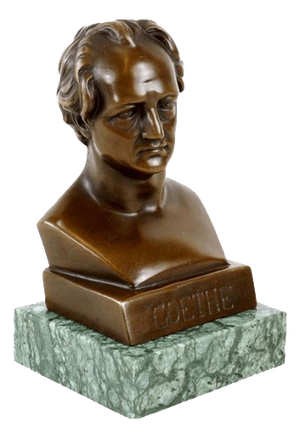 19th Century Bronze Bust of Johann Wolfgang von Goethe on Marble Base