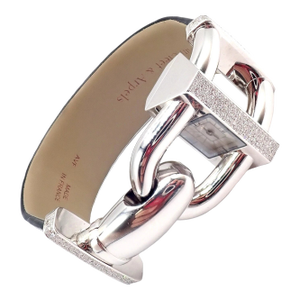 Van Cleef & Arpels Cadenas Model Diamond Alligator Band White Gold Watch