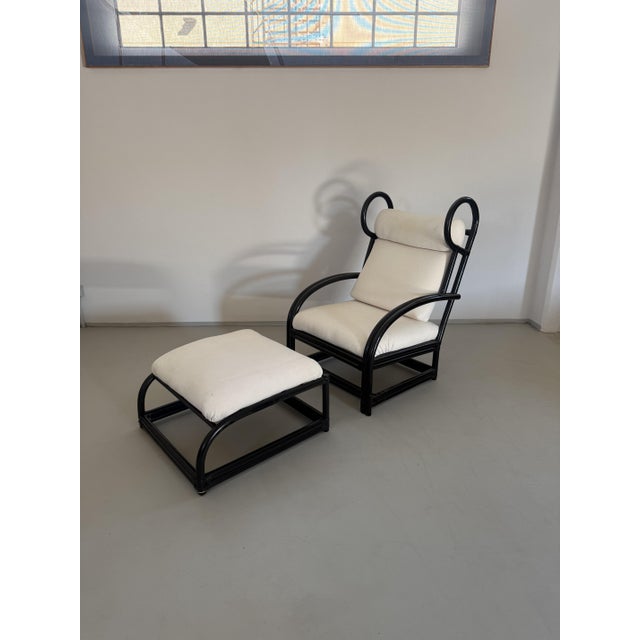 Set of Chaise Lounge and Ottoman by Piero Palange and Werther Toffoloni for Gervasoni, 1970s, in Very Good conditions....