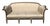 Dennis and Leen Ebonized and Giltwood Settee with silk stripe upholstery.