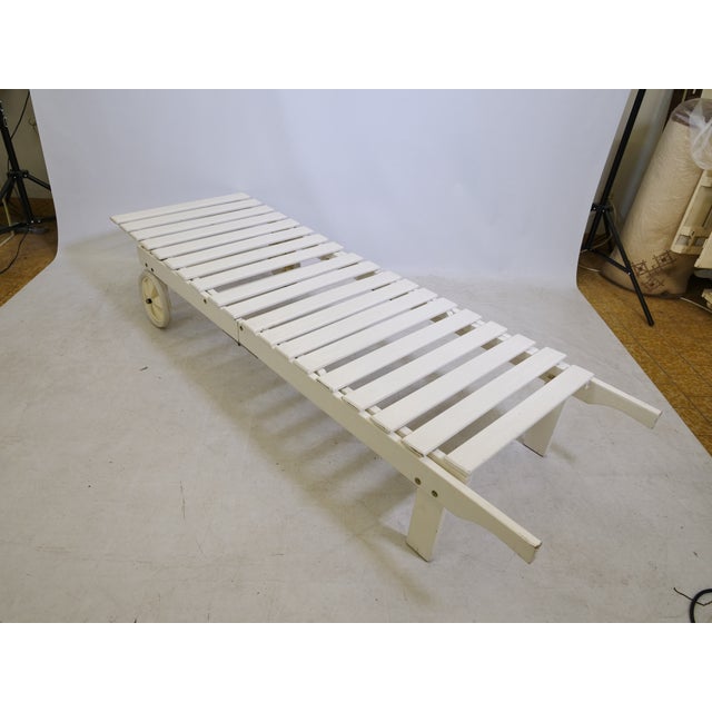 Mid-Century Modern Mid-Century Wooden Riviera Garden Lounger from Triconfort, 1970s For Sale - Image 3 of 10