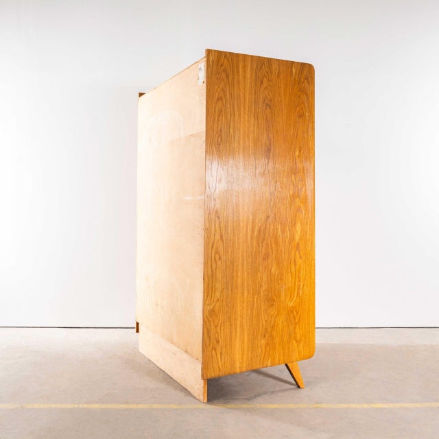 Brown Large Two Door Oak Wardrobe from ZNZ, 1960s For Sale - Image 8 of 11