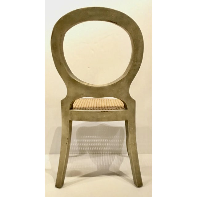 White Pendant Caned Side Chairs Set of Four For Sale In Atlanta - Image 6 of 7
