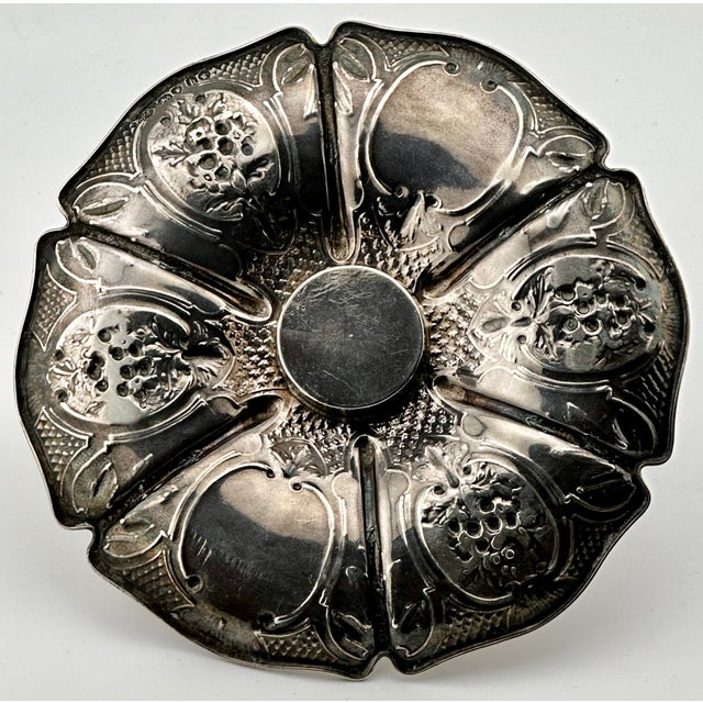 Outstanding Antique Victorian Hand Made London Sterling Silver & Hand Gut Crystal Inkwell - Circa 1865 For Sale - Image 17 of 18