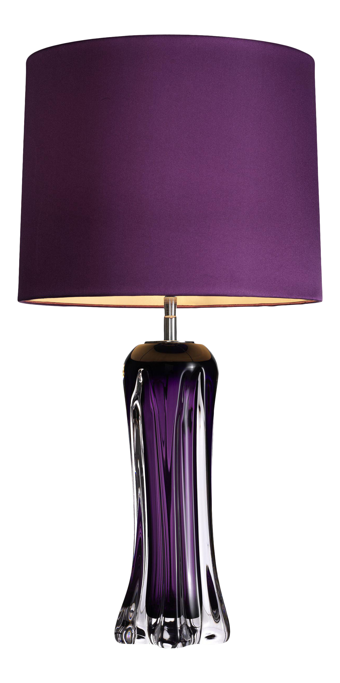 purple glass table lamp