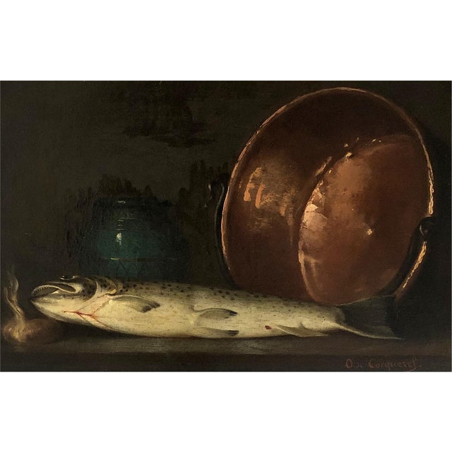 Cocquerel, Still Life, 1800s, Oil on Canvas, in Good conditions. Designed before 1890