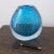 Magnificent Nason vase in Murano Murano Browded turquoise color submerged, pillar artistic processing (with bubbles),...