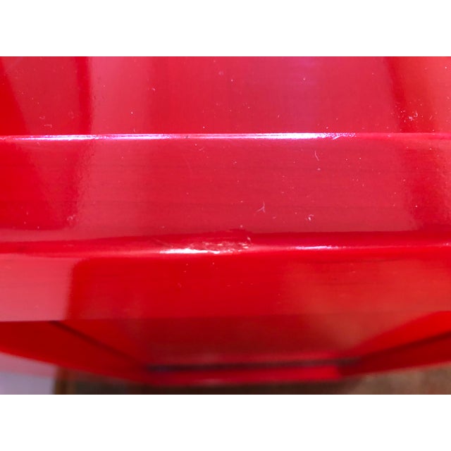1970s Red Six Drawer Modern Dresser For Sale - Image 11 of 11