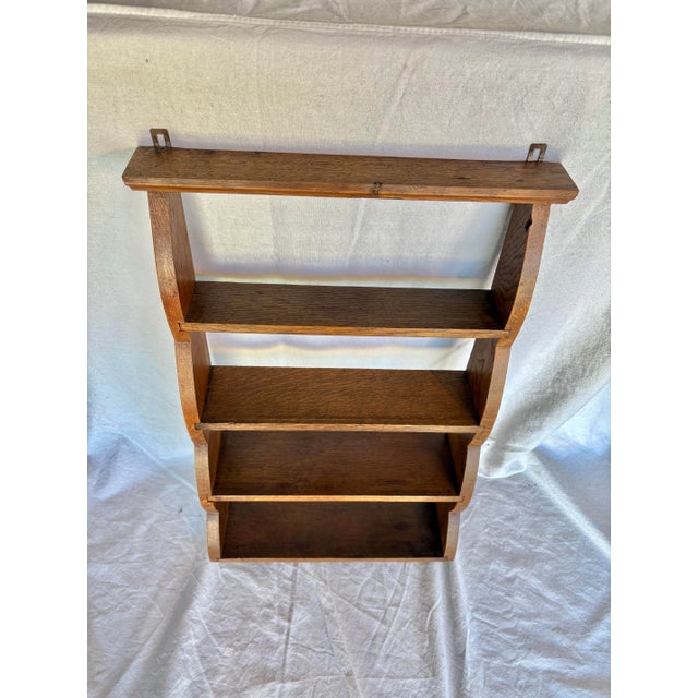Early 20th Century Oak Wall Shelf For Sale - Image 4 of 12
