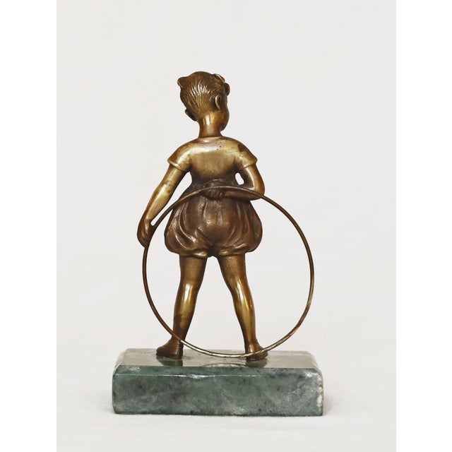 Early 20th Century Art Deco Art Nouveau Bronze Figurine, 1915 For Sale - Image 5 of 9
