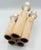 1960s Modernist Studio Pottery Speckled Ceramic Candelabra 5 Figures Candlesticks 10'' For Sale In Palm Springs - Image 6 of 7