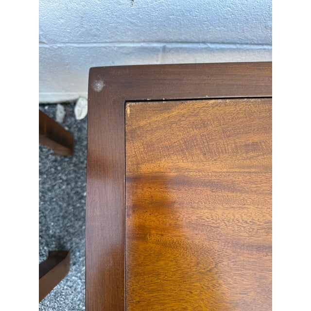 Pair of Vintage Asian-Style Wooden Stools / End Tables With Reversible Cushioned Tops, Circa 1970s–1980s For Sale - Image 11 of 12