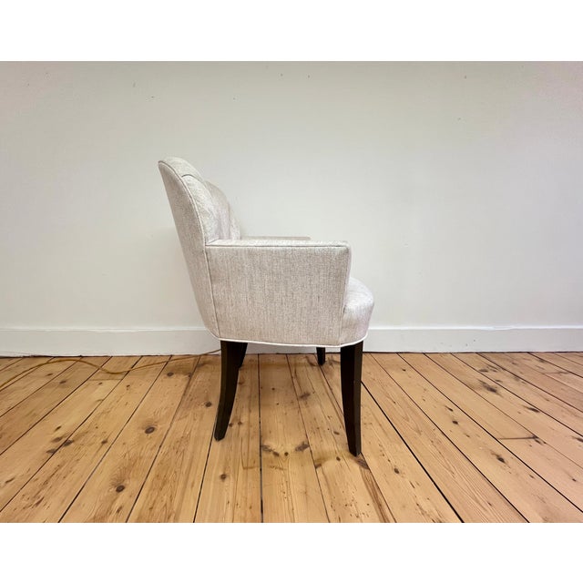 Transitional Kravet Beaumont Dining Arm Chair by Larry Laslo For Sale - Image 3 of 6