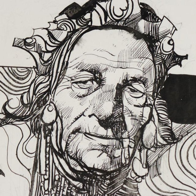Sergio Toppi, Figurative Composition, Mixed Media on Paper For Sale - Image 4 of 11