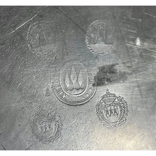 Rare Antique 18th Century 1700s Handmade European Pewter Fruit Bowl W/ Handles For Sale - Image 13 of 13