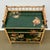 Dark Green Bamboo Cabinet, Decoupaged With Flowers, Circa 1990 For Sale - Image 8 of 16