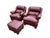 Hancock Moore Pair Austin High Back Lounge Chairs and 1 Ottoman Nailhead Trim For Sale In New York - Image 6 of 18