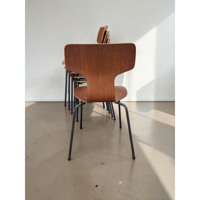 Vintage Model 3103 Dining Chairs by Arne Jacobsen for Fritz Hansen, 1960s, Set of 6 For Sale - Image 9 of 18