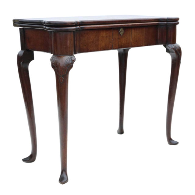 Antique Georgian Mahogany Folding Card Table, 1750s For Sale - Image 4 of 15