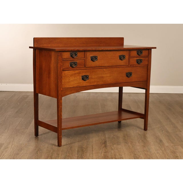Mission STICKLEY MISSION COLLECTION HARVEY ELLIS OAK SIDEBOARD For Sale - Image 3 of 18