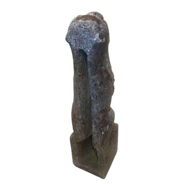 Traditional Vintage Weathered Cast Stone Lion Wall Fountain For Sale - Image 3 of 12