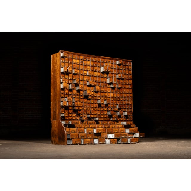 Early 20th Century Massive Antique 370-Drawer Industrial Hardware Cabinet For Sale In Chicago - Image 6 of 13