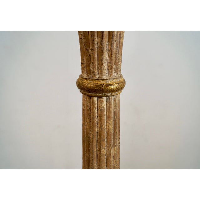 Wood 1960’s Italian Hollywood Regency Old World Fluted Column Floor Lamp For Sale - Image 7 of 12