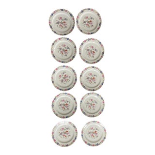 1960s Bird of Paradise French Limoges Porcelain Dinner Plates - Set of 10 For Sale
