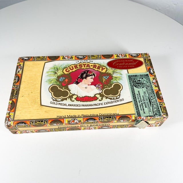 Vintage Cuesta -Rey 10 Cigar Box Dominican No 7 Robusto Centennial For Sale - Image 13 of 13