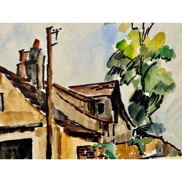 Original watercolor on paper by Henry Emil Salloch, also known as Heinz Emil Salloch, the German-born American artist and...