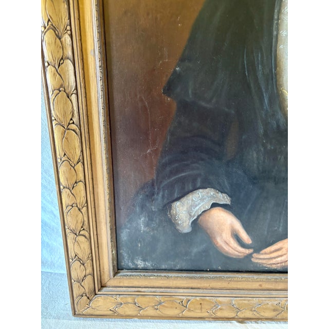 Late 19th Century French Oil on Canvas Portrait of a Woman For Sale - Image 10 of 12