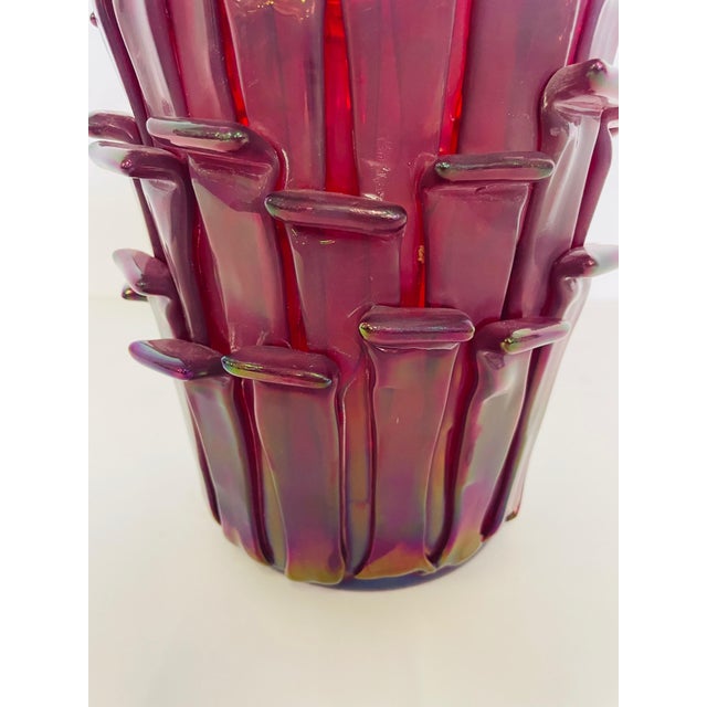 Maroon Ritagli Model Vase by Fulvio Bianconi, 1998 For Sale - Image 8 of 11