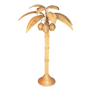 Mario Lopez Torres Rattan Palm Tree Floor Lamp For Sale