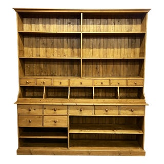 Large Vintage Pine 2 section Shop Display, 1940s For Sale