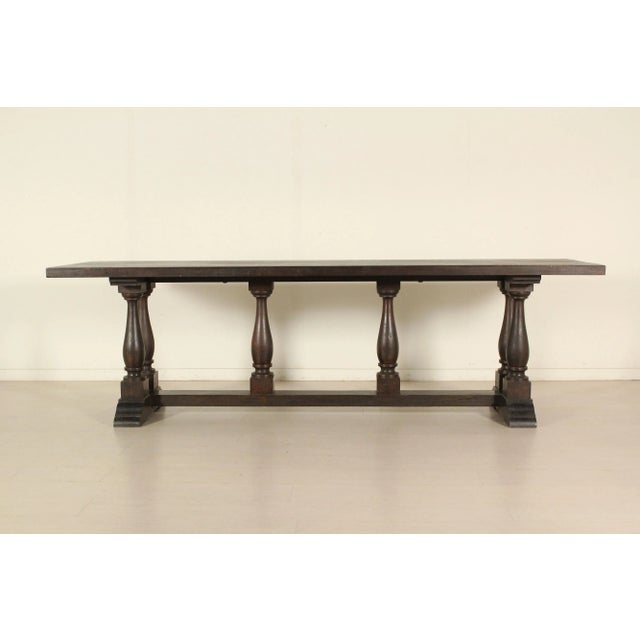 Frattino Style Solid Teak Table Dining Table, 1950s For Sale - Image 9 of 9