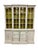 English Antique English White Washed Glazed Front Step Back Bookcase (2 available) For Sale - Image 3 of 8