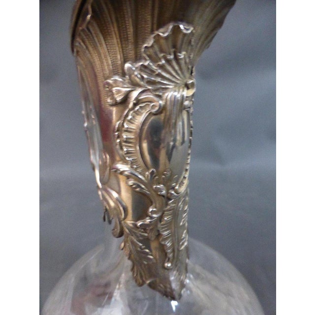 Silver and Crystal Ewer Jug For Sale - Image 4 of 8