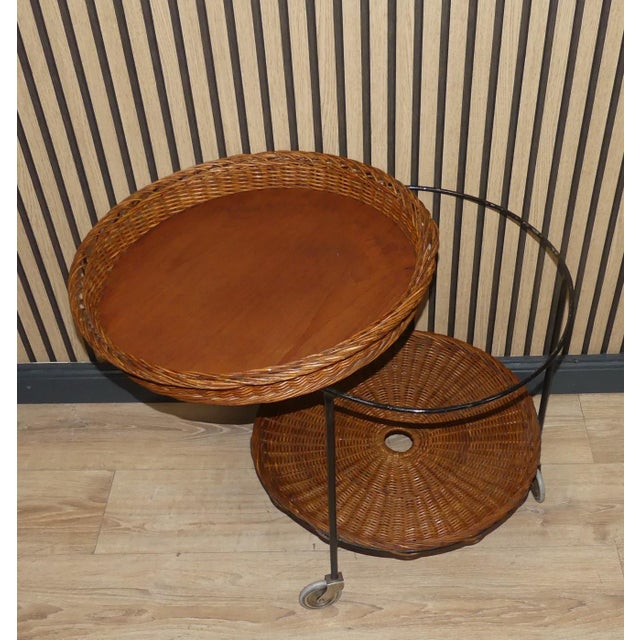 1960s Vintage Tea Cart in Teak, 1960s For Sale - Image 5 of 9