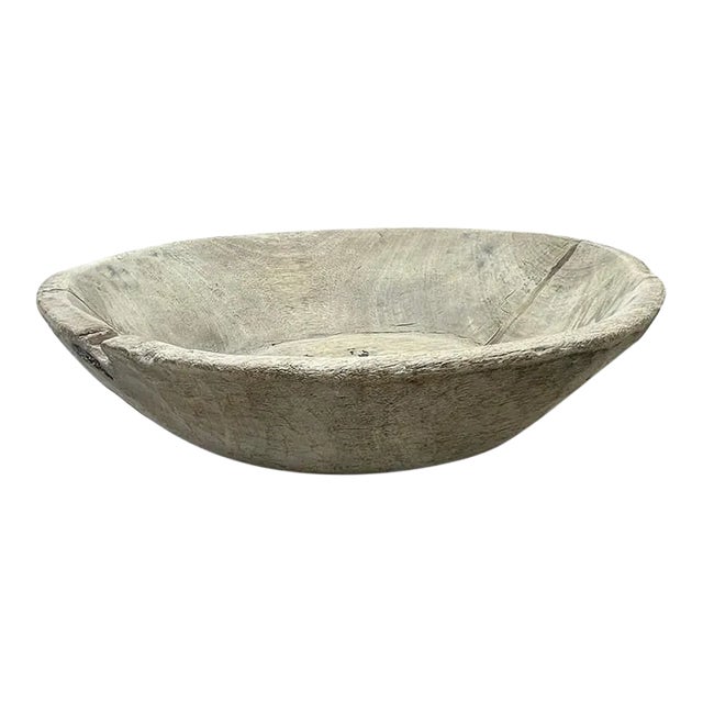 1970s Vintage Wooden Parat Bowl - Medium For Sale