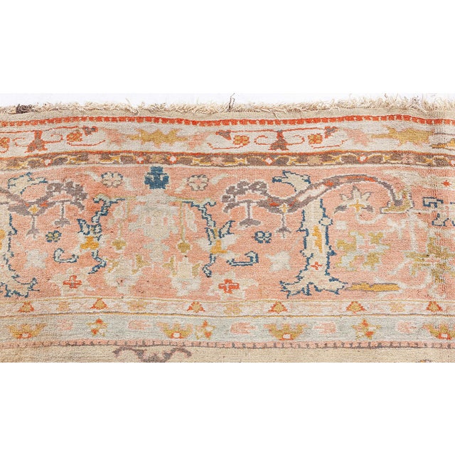 Turkish Antique Turkish Oushak Rug For Sale - Image 3 of 9