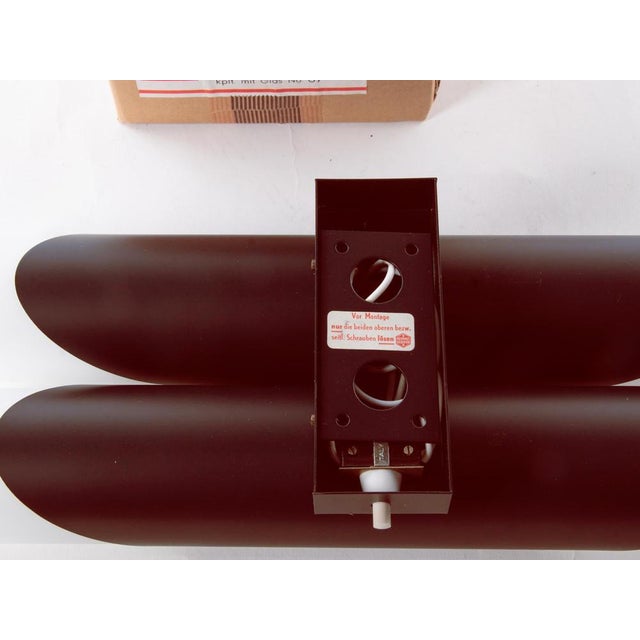 Brown and White Double Glass Wall Sconces from Neuhaus, Germany, 1970s, Set of 2 For Sale - Image 9 of 10