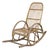 Early 20th Century French Wicker Rattan Rocking Chair For Sale