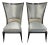 Pair of Caracole "Collar Up" King & Queen Chairs For Sale