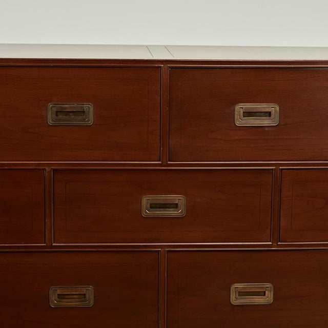 Vintage Campaign Style Chest of Drawers by Baker For Sale - Image 16 of 18