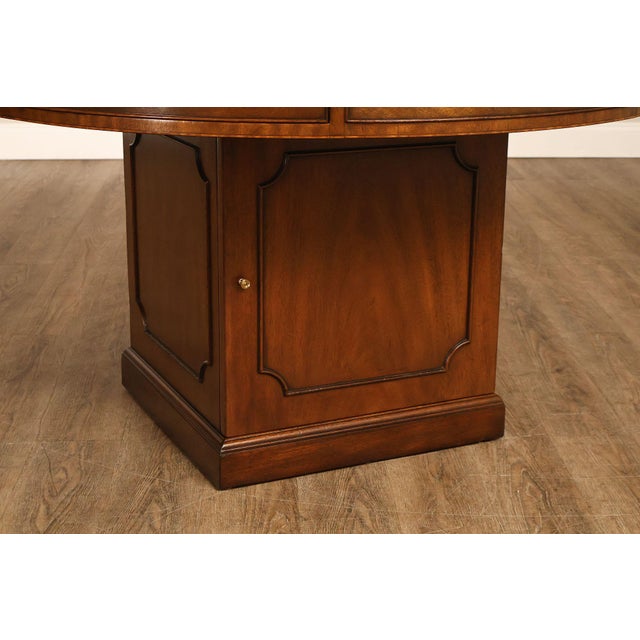 Kittinger Leather Top Round Rent Table With Drawers T295 For Sale - Image 14 of 18