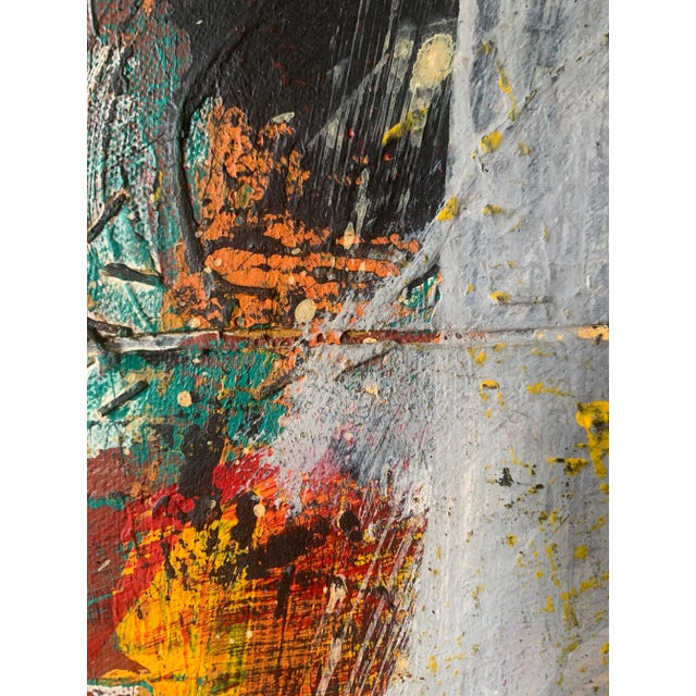 "Wild" 1980s Abstract Collage and Painting on Wood For Sale In Dallas - Image 6 of 12