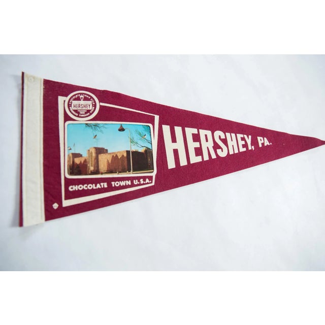 American Vintage Hershey Pa Felt Flag For Sale - Image 3 of 5