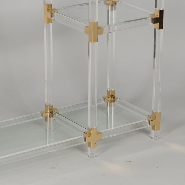 1970s Vintage Acrylic Glass Shelf by Charles Hollis Jones, 1970s For Sale - Image 5 of 7