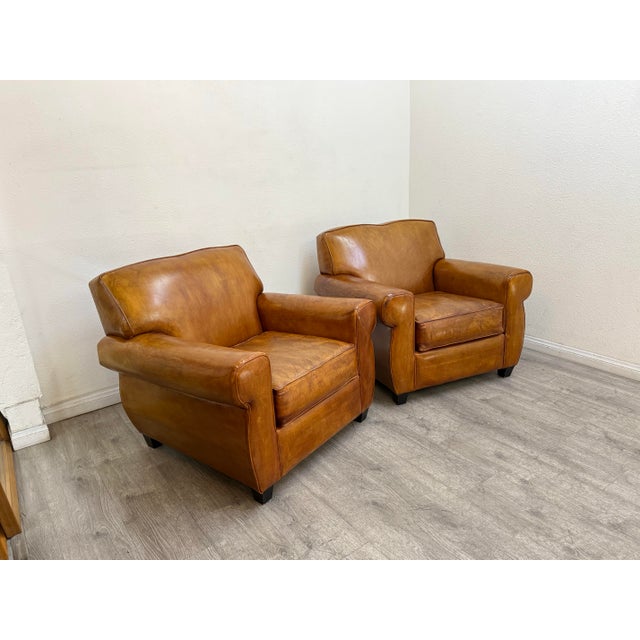 Pair of Leather Chairs For Sale - Image 10 of 11