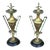 Late 19th Century Etruscan Bronze Doré Antique Urns on Marble Bases - a Pair For Sale